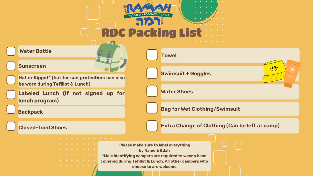 RDC Packing List
